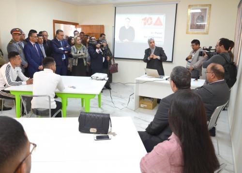 السيد الحبيب ندير عامل إقليم سيدي قاسم يترأس افتتاح منصة للشباب بمدينة سيدي قاسم